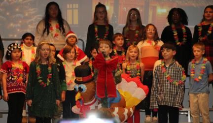 “A Turkey Followed Me Home” was sang by Fulda grades 3 and 4.