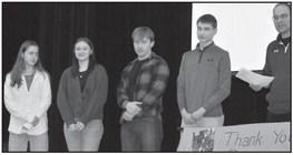 Student Managers (L to R): Ava Johnson, Theron Mannon, Thomas Huso, Michael Risacher.