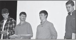 Senior Plaques (L to R): Bryce Hoekman, Ross Engelkes, Aidan Dierks, Owen Gillette