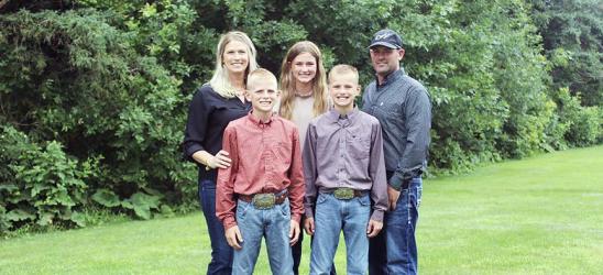 Murray County Farm Family of the Year - Tim and Julia Holm and family. Pictured L to R, Julia, Tait, Jorja, Tyce and Tim Holm.