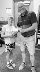 Riley Einck spent the last 6 weeks selling his local produce in town to area residents. He wanted to use the funds to help support the MCC gym floor project as he feels his future days as a Rebel will be here soon. Riley is the son of Joey and Tara Einck.