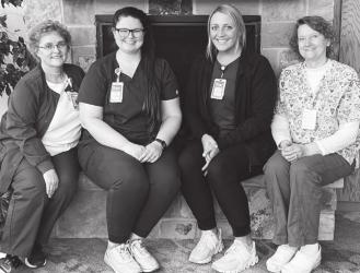 Pirctured from rom Left to Right: Mary Mesner, Blythe Zeug, Courtney Zins and Deb Knorr.