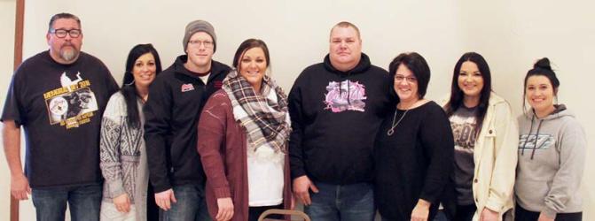 Forsberg Family: L to R Todd Mejia, Jody Mejia, Nate Coopman, Stephanie Coopman, Neil Forsberg, Wendy Forsberg, Aranda Forsberg and Libby Ahlers. HadleyLionsMembers