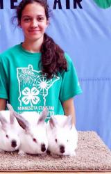 Mia Wichmann - Reserve Champion Meat (Rabbit) Pen