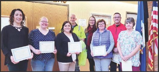 L to R: Jessica Laleman, Rose Schmitt, Heidi Winter, Jody Penoyer, Commissioner Molly Malone, Dawn Butler, Jon Bloemendaal and Della Bennett.