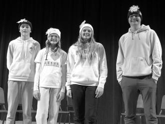 Aer playing a variety of games and challenges, they crowned the Snow Week Royalty. Pictured (L to R) in photo above: Prince Henry Hause, Princess Charley Holm, Queen Kat Miller, and King Krew Schneider.