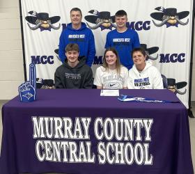 Peyton DeGreeff has signed her letter of intent to play volleyball at MN West-Worthington next year.
