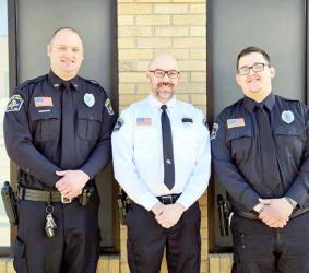 Sergeant Justin Hoffman, Chief of Police Jeremy Steinle, and Officer Edgar Ibarra.
