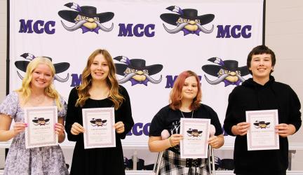 STUDENT HONOREES - SOPHOMORES: Carly Gillette, Chloe Kremer, Skylar Muck, Kendall Schroeder