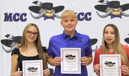 STUDENT HONOREES - FRESHMEN: Emaleigh Doeden, Kendall Gass, Mackenzie Reith. Not pictured: Collin Walker