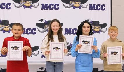 STUDENT HONOREES - 6TH GRADE: Garrit Bergman, Kylie Guza, Emree Ludolph, Caleb Parrie