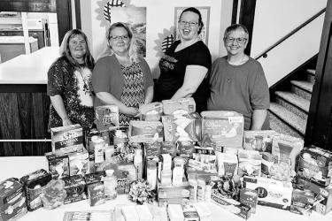 The Mission Outreach Committee of Slayton United Methodist Church has been collecting feminine hygiene products for a dignity box throughout the summer to donate to Murray County Central. Almich’s Market and Lake Wilson United Methodist Church have also donated to our dignity box. We have also collected a few items for the boys. Pictured (L to R): Jenny Kalas, Bobbi-Jo Atwood, Kaitlyn Opdahl, and Shirley Carlson. Not pictured is Pastor Ethanie Schmidt and Amanda Tentinger MCC School Nurse. 9/12/22