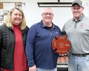 27 Years Brenda &amp; Mike Loosbrock along with Fire Chief Chris LeTendre