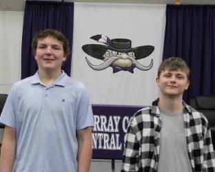 ENTERING MILITARY SERVICE Jaxon Wendorff, Treyson Kalas