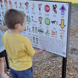 One of five Communication Boards in Slayton city parks and MCC Elementary parks.