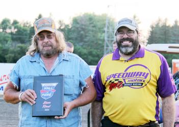 Dan Strandberg (left) and Shawn Reed (right) were recently inducted into the Murray County Speedway Hall of Fame.