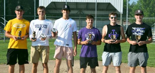 Abe Paulzine (Cy Young), Derek Kluis (Cy Young &amp; Mr Clutch), Christian Tentinger (Batting Champion), Carter Benda (Mr Theft), Jaden Deacon (Golden Glove), Connor DeGreeff (Golden Glove)