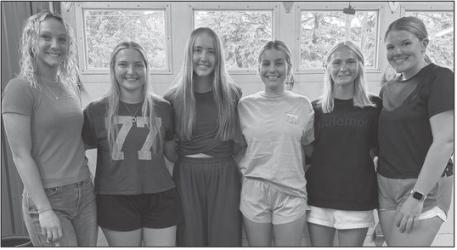 Pictured above are senior members of the Murray County Central Softball Team. Awards were presented at a recent end-of-the-year banquet. Pictured from left: Calleigh Doeden: All Conference Honorable Mention Award; Lily Kleven, Kate Blankenship: All Conference and Ruby Awards; Ava Deacon: All Conference, Batting Champion, and Golden Glove Awards; Reese Wajer, and Erica Doeden. Not pictured: Emma Ahlquist: Most Improved Award.