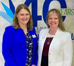 Carrie Bendix (left), Southwest Minnesota Private Industry Council Executive Director and Carla Goedtke (right), Chair of the Southwest Minnesota Workforce Development Board.