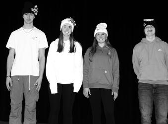 Pictured: L to R: King Lucas Kuball, Queen Kate Blankenship, Princess Jaelyn Bitker, Prince Xavier Mannon.