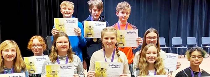 Ten students competed in the 2022 MCC Spelling Bee. Congratulations to the champion, Remy Johnson and the runner-up, Jayden Gleis. They are pictured to the right.