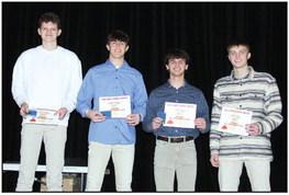All Conference Team: Bryce Hoekman, Christian Tentinger, Tanner Graphenteen. Honorable Mention: Derek Kluis.