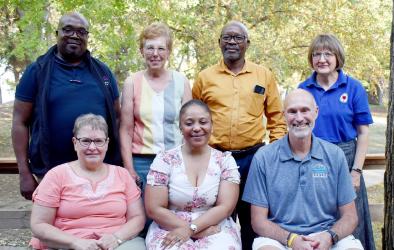 Front: Anita Holmes, Akhona Kleinbooi, Marv Nysetvold (executive director, Shetek Lutheran Ministries) Back: Rev. Thabani Duma, Bonnie Frederickson, Agrippa Ntombela, Sarah Tade