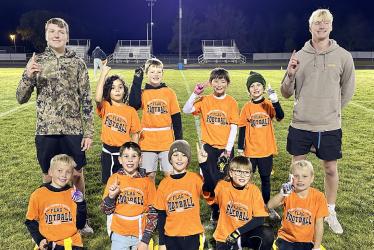 Orange Team Coaches Luke Iverson &amp; Jaxon Wendorff, players Oliver Doeden, Evan Gillette, Brennen Heronimus, Gabe Kathman, Javis Kor, Oliver Kremer, Jeremy Ludolph, Tobias Mollema, Grayson Tutt.