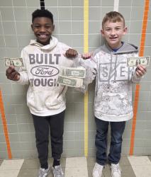 Jonah Paulzine, K-Kids President (left) and Carter Sturges, KKids Treasurer (right).