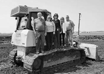 Checking out the future home of the Murray County Highway Department – left to right, Commissioner Dave Thiner, Commissioner Lori Gunnink, County Administrator Carolyn McDonald, Commissioner Jackie Meier and Commissioner Dennis Welgraven. Not Pictured: Commissioner Molly Malone.