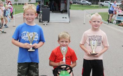 6 year-olds: 1st Jayden, 2nd Huxley, 3rd Winston