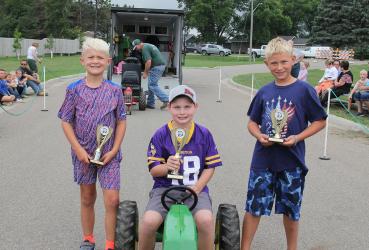 8 year-olds: 1st Rhett, 2nd Winston, 3rd Anders