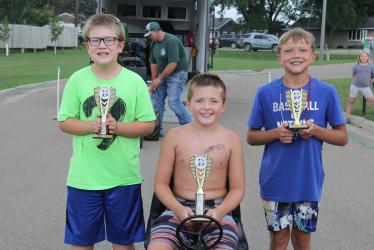 9 year-olds: 1st Vance, 2nd Alex, 3rd Elliot