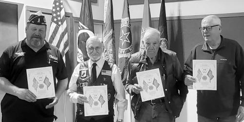 At the November 11th Veterans Day banquet program the Slayton American Legion and Auxiliary handed out several continuous years awards to its members. There were members not pictured also.