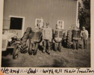 This photo show Kevin Busch’s dad, Lyle, and his grandfather George. Kevin wonders what his grandfather would think of the equipment and guide systems that are used in farming today.