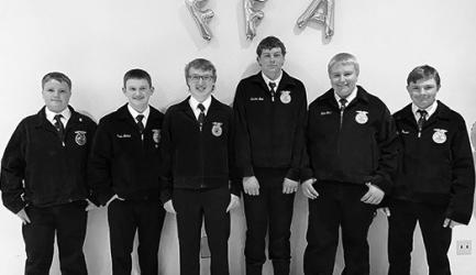 Ag Mechanics: Trenton Heard, Owen Moline, Aaron Overman, Landon Beek, Gabe Gens, Keaten Giesen. Not Pictured: Eli Baumgartner, Tyler York, Aiden York