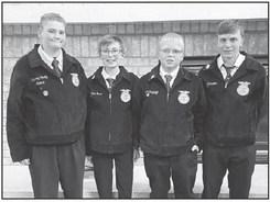 Forestry: Colton Oliver, William Biren, Logan Dahlhoff, Evan Schreier.