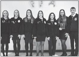 Parliamentary Procedure: Lindsey Hause, Amber Martin, Jayda Hellewell, Kylie Knakmuhs, Danica Behnke, Lauren Stoel, and Wesley Hause.