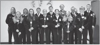 Senior Recognition: Jackie Vos, Kahlen Larsen, Seanna Swenson, Madilyn Clarke, Dylan Doeden, Danika Jackels, Abe Paulzine, Mary Lou McNab, McKade Gillette, Alyssa Boerboom, Trevor Giesen, Drew Wittrock and Derek Kluis.